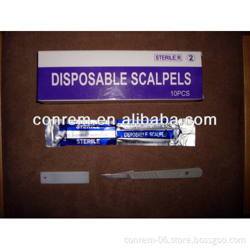 surgical blade carbon steel with plastic handle